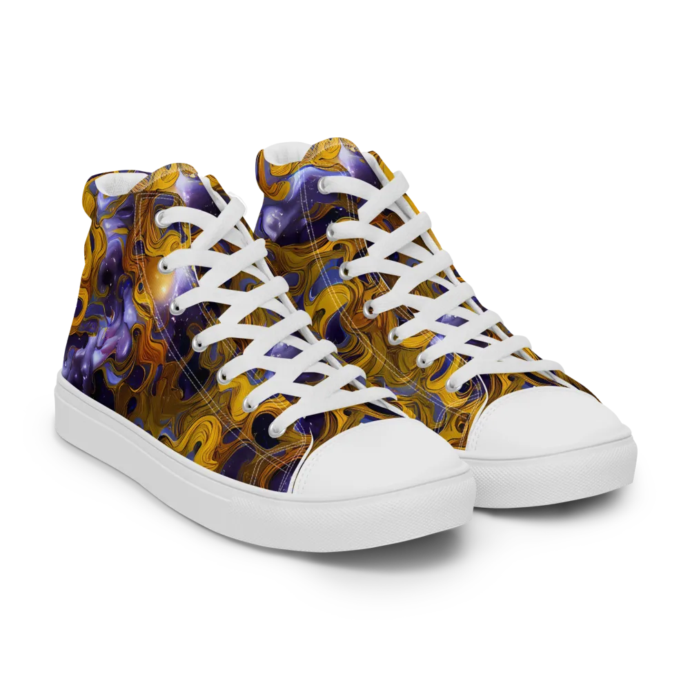 Aurum Eclipse on Women's High Top Canvas Shoes — Right Front