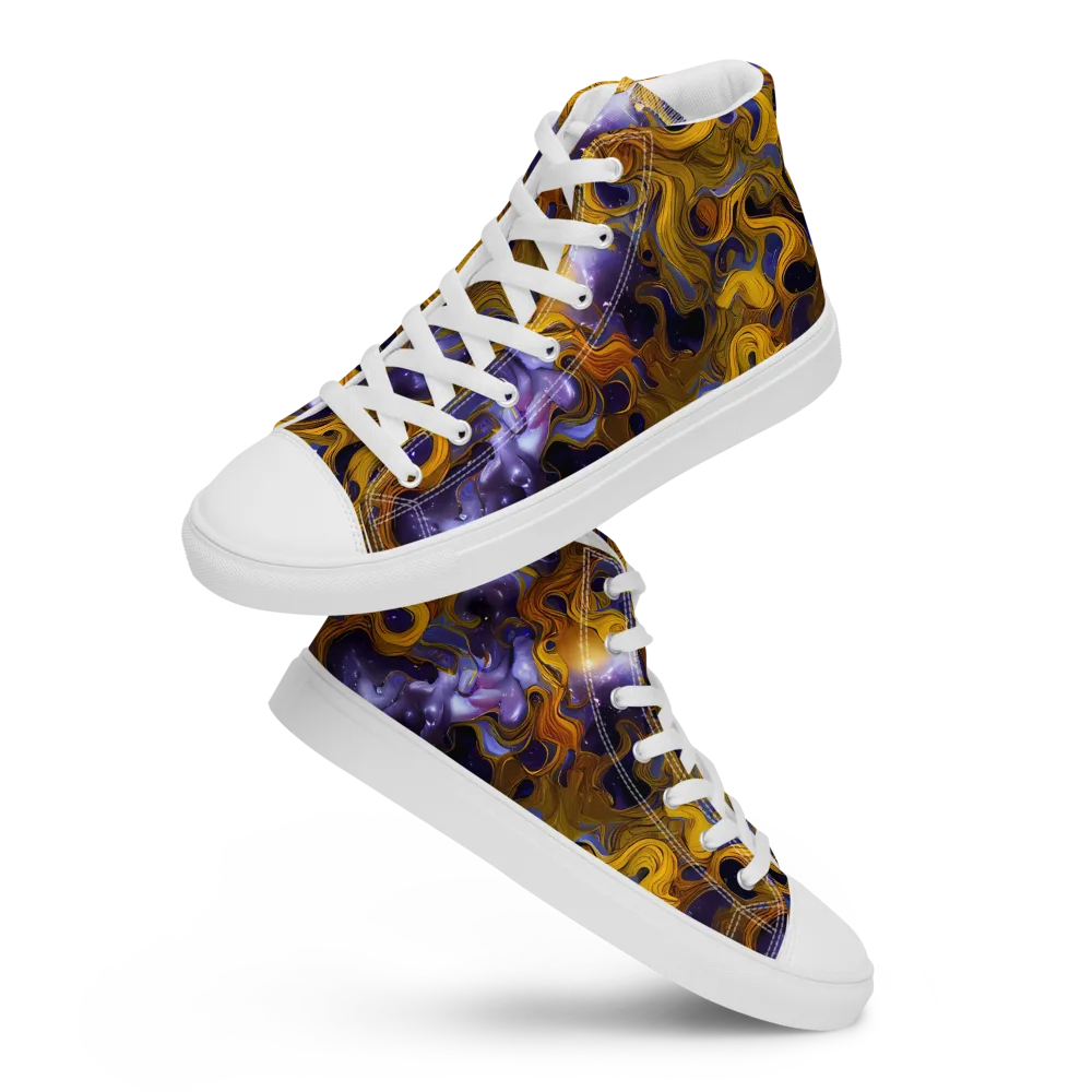 Aurum Eclipse on Women's High Top Canvas Shoes — Front