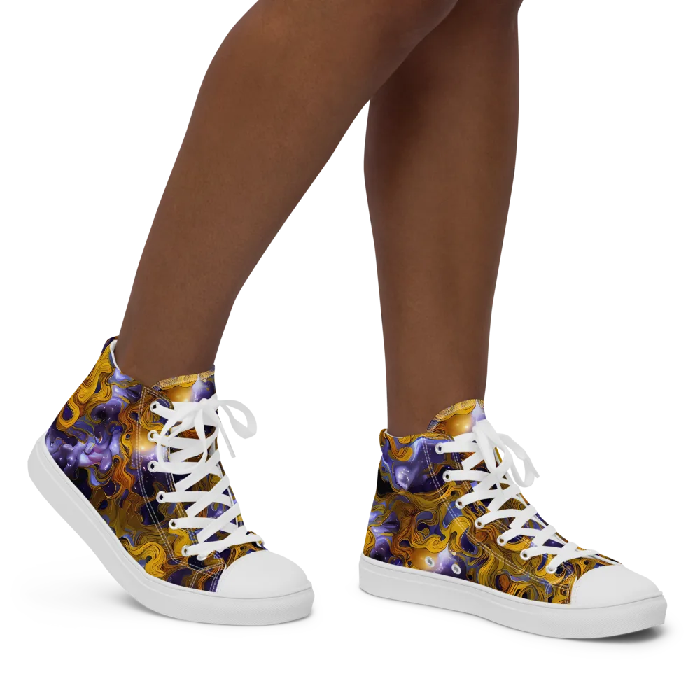 Aurum Eclipse on Women's High Top Canvas Shoes — Right