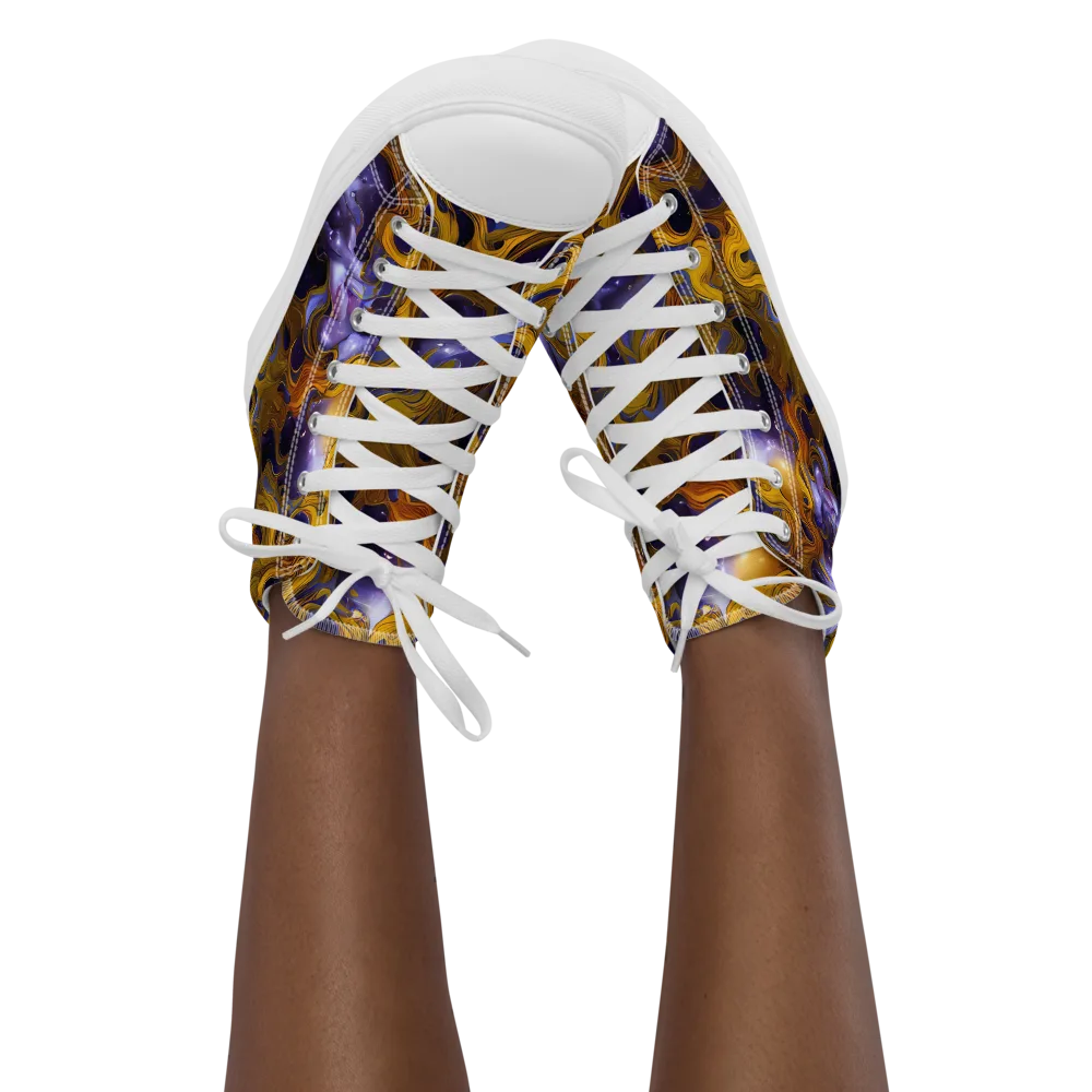 Aurum Eclipse on Women's High Top Canvas Shoes — Front
