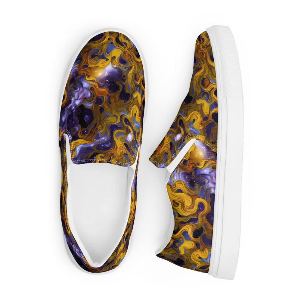 Aurum Eclipse on Men's Slip-On Canvas Shoes — Front