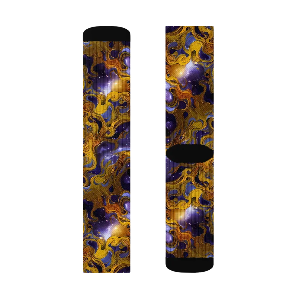Aurum Eclipse on Socks — Right Sock