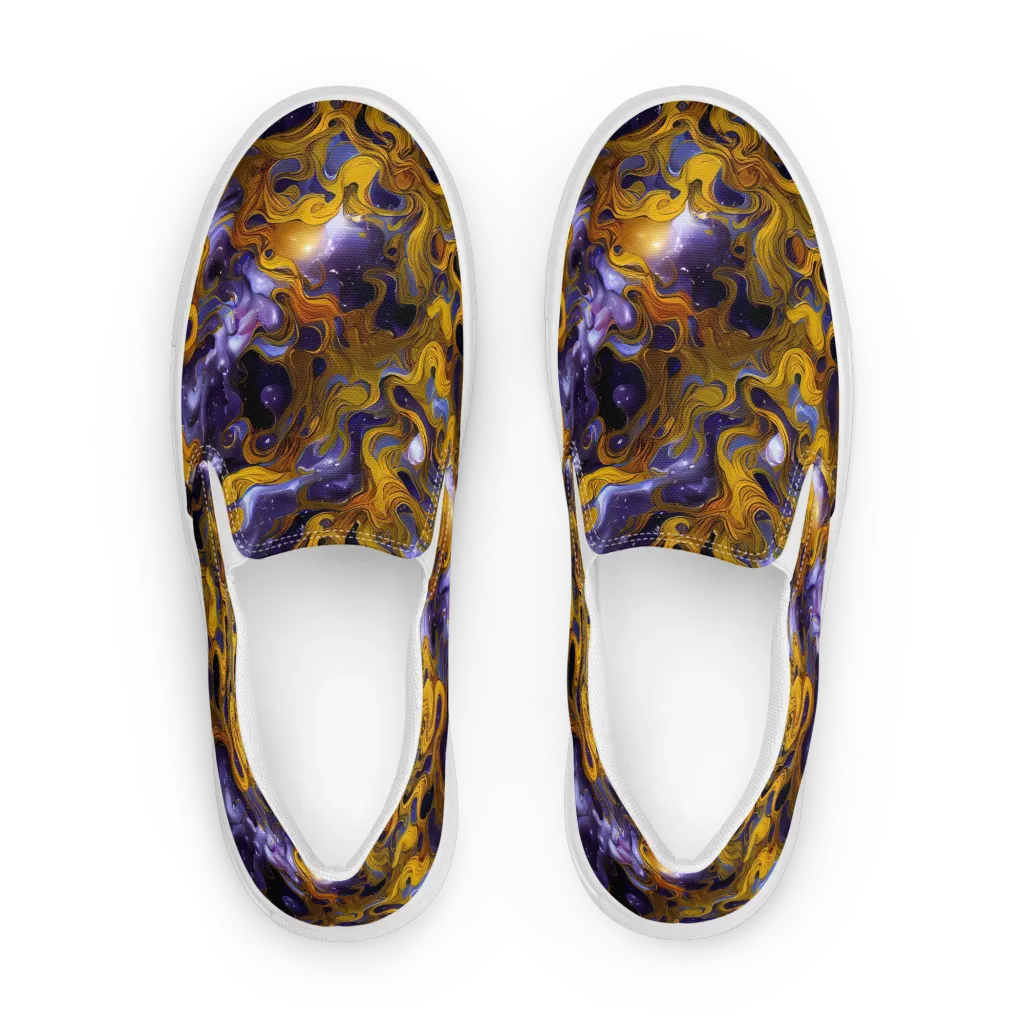 Aurum Eclipse on Women's Slip-On Canvas Shoes — Front