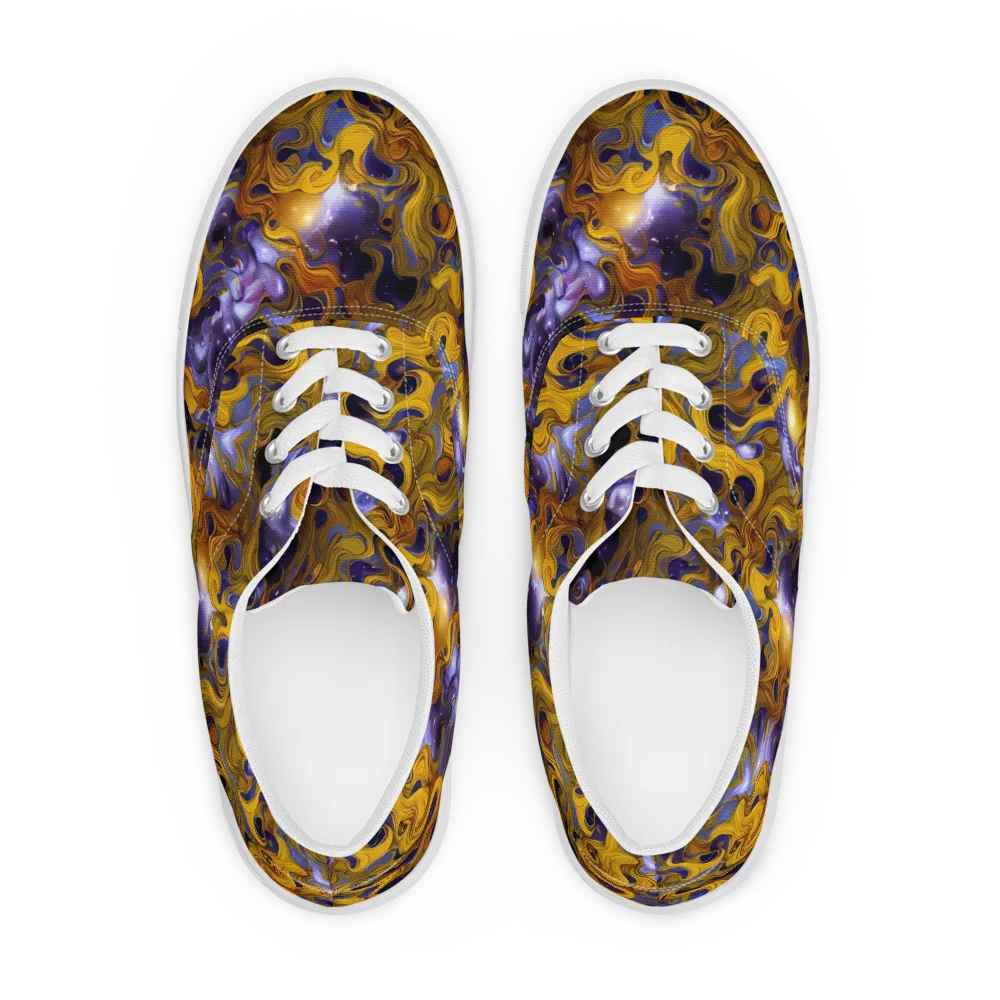 Aurum Eclipse on Men's Lace-Up Canvas Shoes — Front