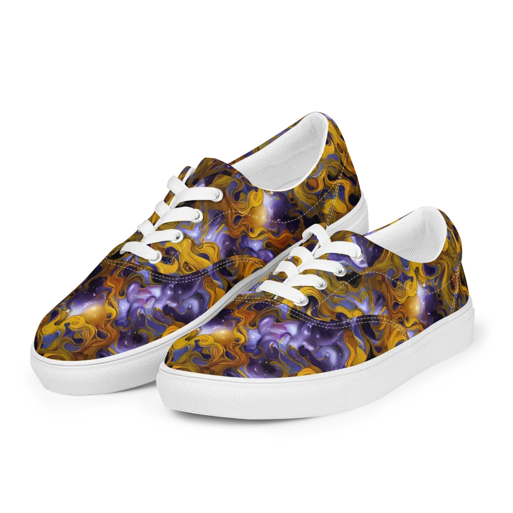 Aurum Eclipse on Men's Lace-Up Canvas Shoes — Left Front