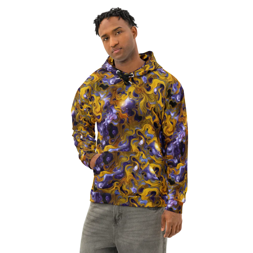 Aurum Eclipse on Cotton Hoodie — Left Front
