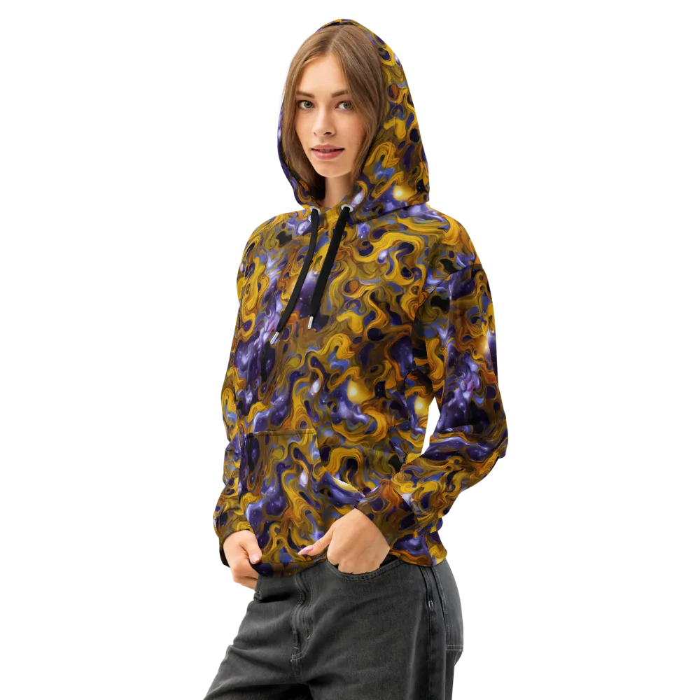 Aurum Eclipse on Cotton Hoodie — Left Front