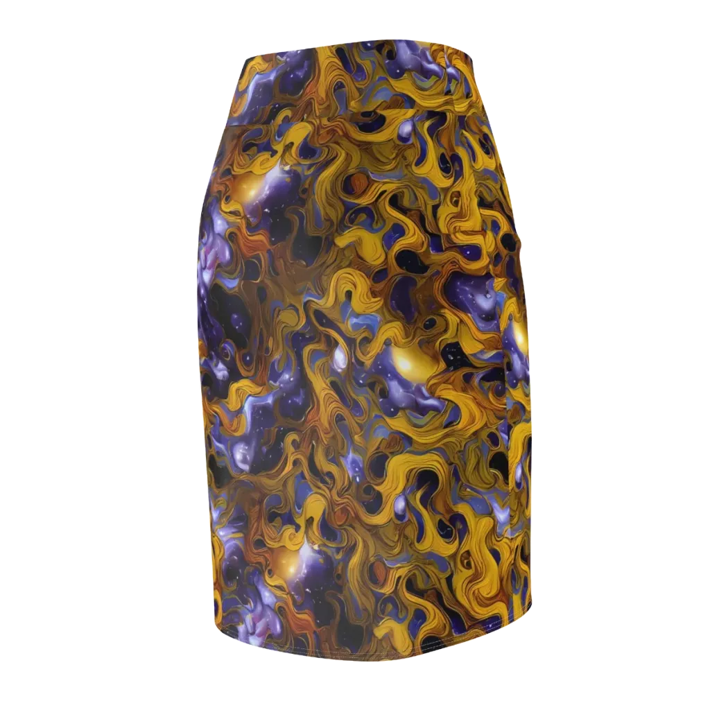 Aurum Eclipse on Pencil Skirt — Back Side