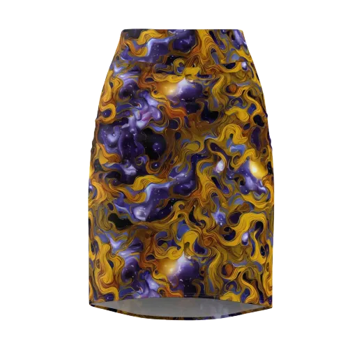 Aurum Eclipse on a Pencil Skirt