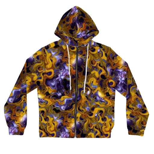 Aurum Eclipse on a Women's Full-Zip Hoodie