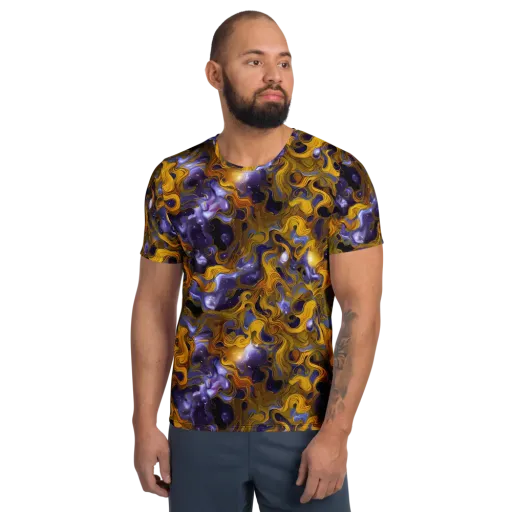 Aurum Eclipse on a Men's Athletic T-Shirt