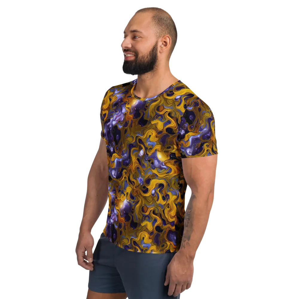 Aurum Eclipse on Men's Athletic T-Shirt — Left