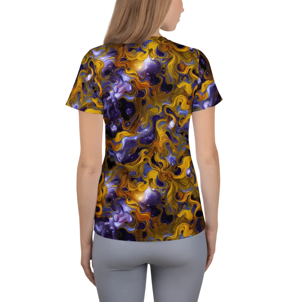Aurum Eclipse on Women's Athletic T-Shirt — Back