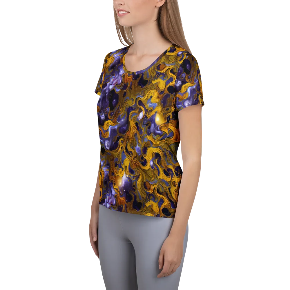 Aurum Eclipse on Women's Athletic T-Shirt — Left