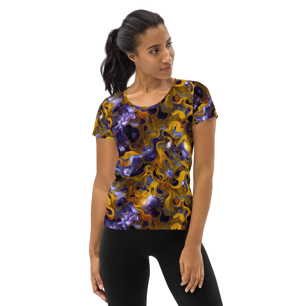 Aurum Eclipse on Women's Athletic T-Shirt — Front