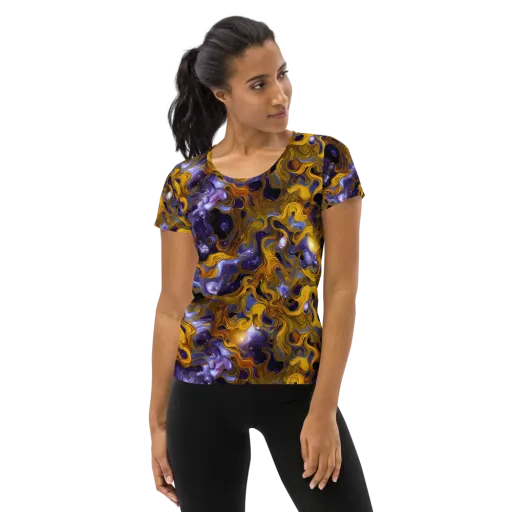 Aurum Eclipse on a Women's Athletic T-Shirt