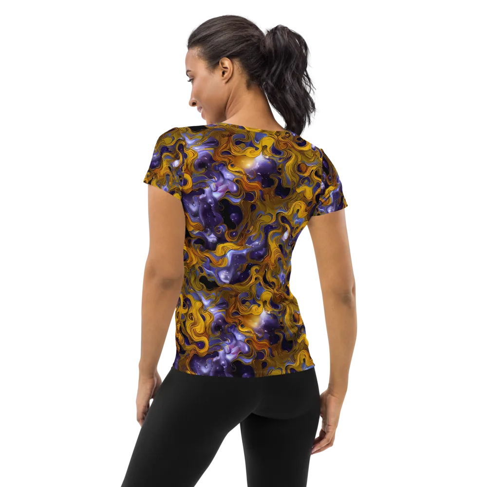 Aurum Eclipse on Women's Athletic T-Shirt — Back