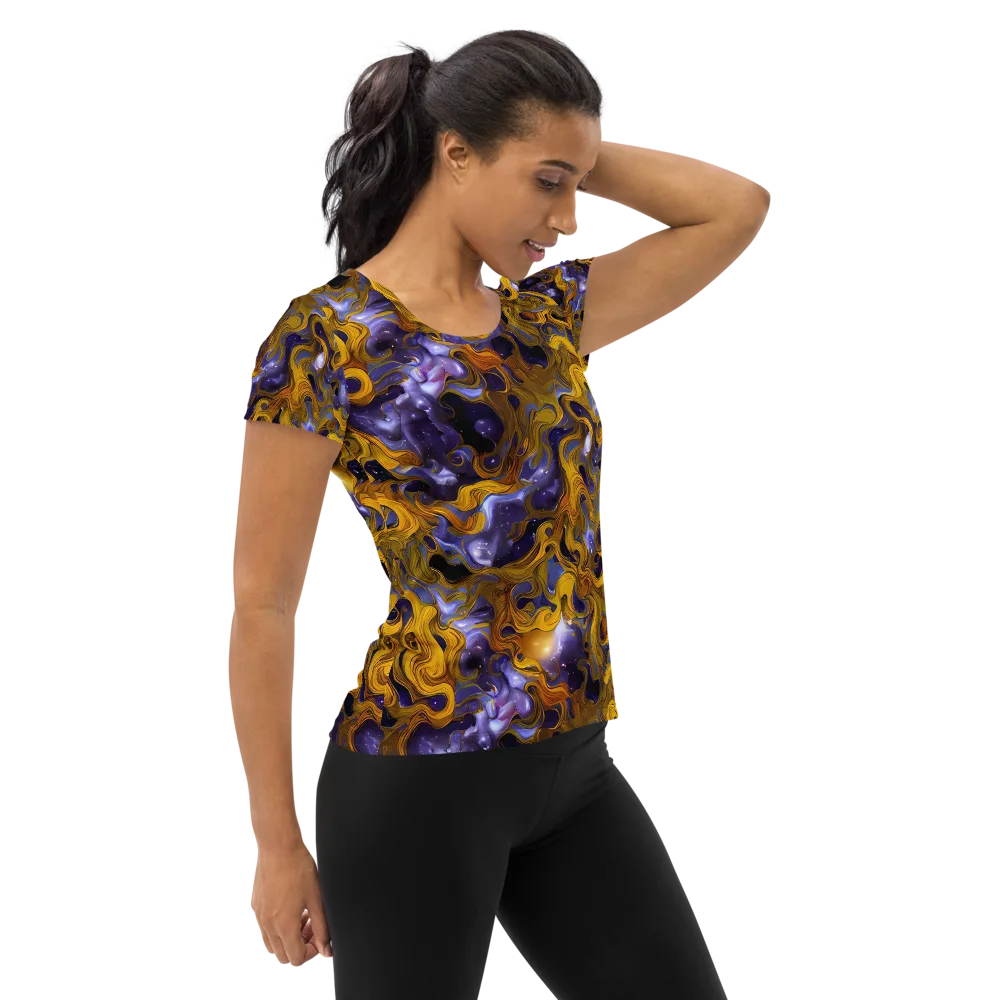 Aurum Eclipse on Women's Athletic T-Shirt — Right