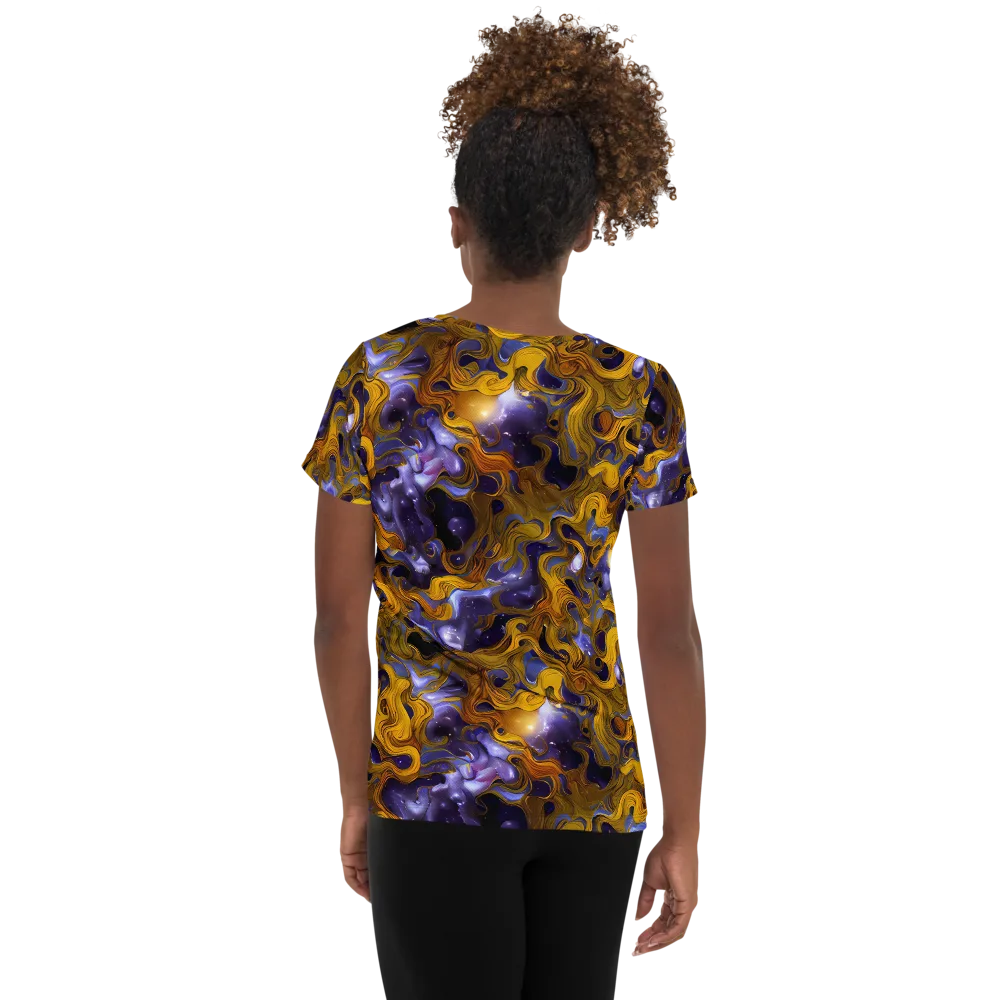 Aurum Eclipse on Women's Athletic T-Shirt — Back