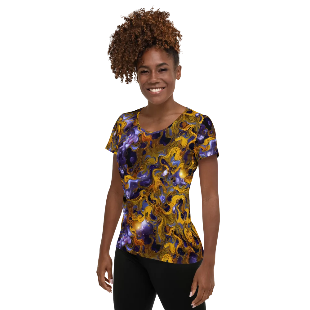 Aurum Eclipse on Women's Athletic T-Shirt — Left
