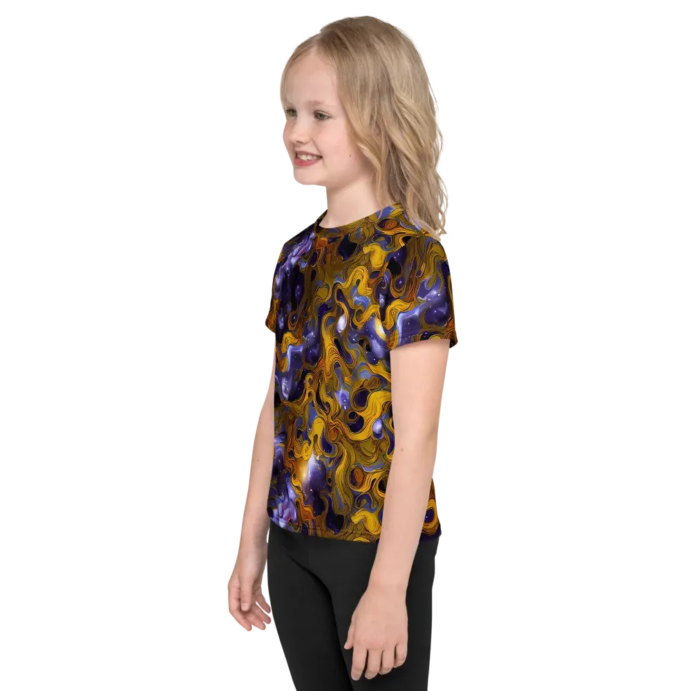 Aurum Eclipse on Kids Crew Neck T-Shirt — Left