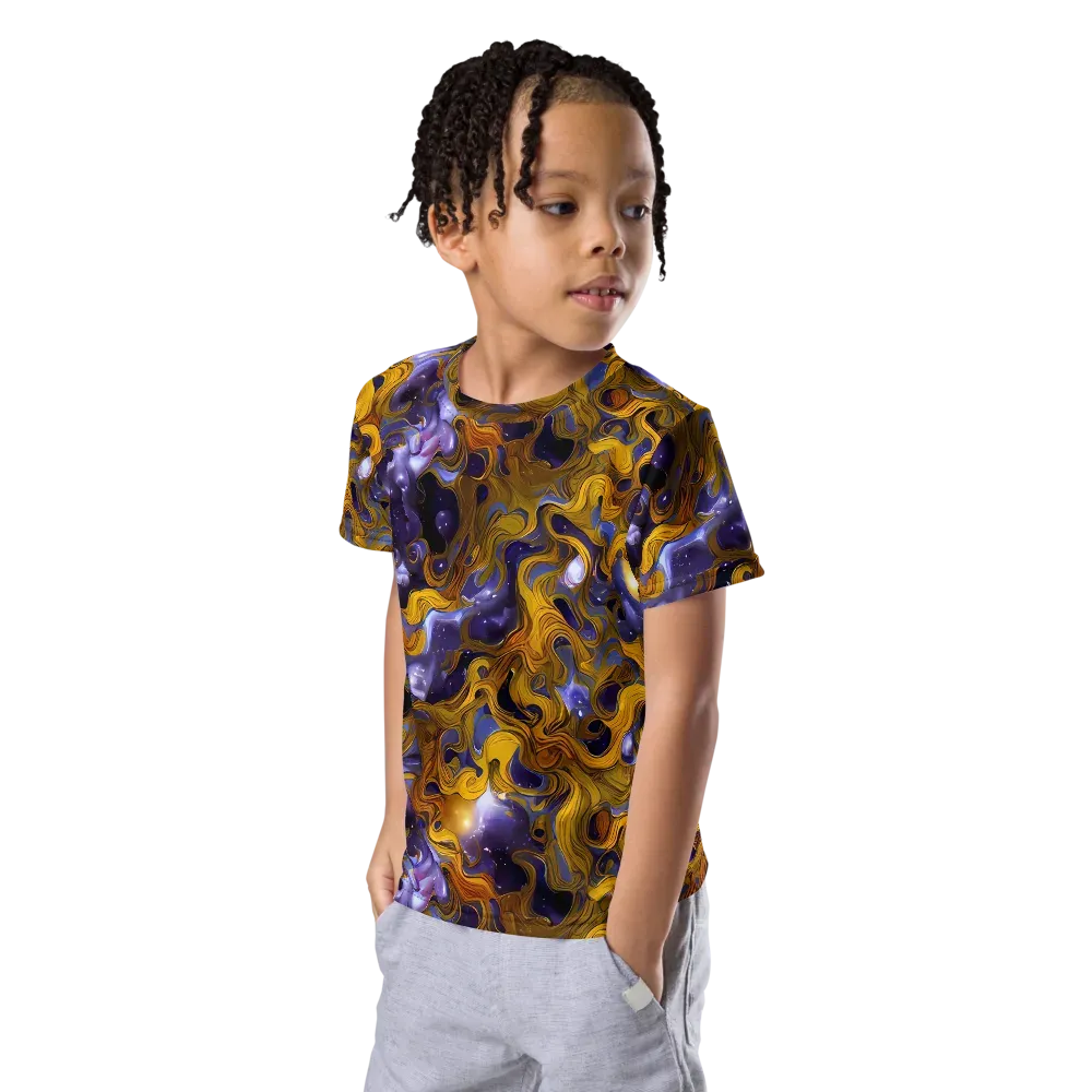 Aurum Eclipse on Kids Crew Neck T-Shirt — Left Front