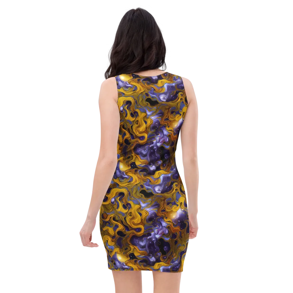 Aurum Eclipse on Bodycon Dress — Back