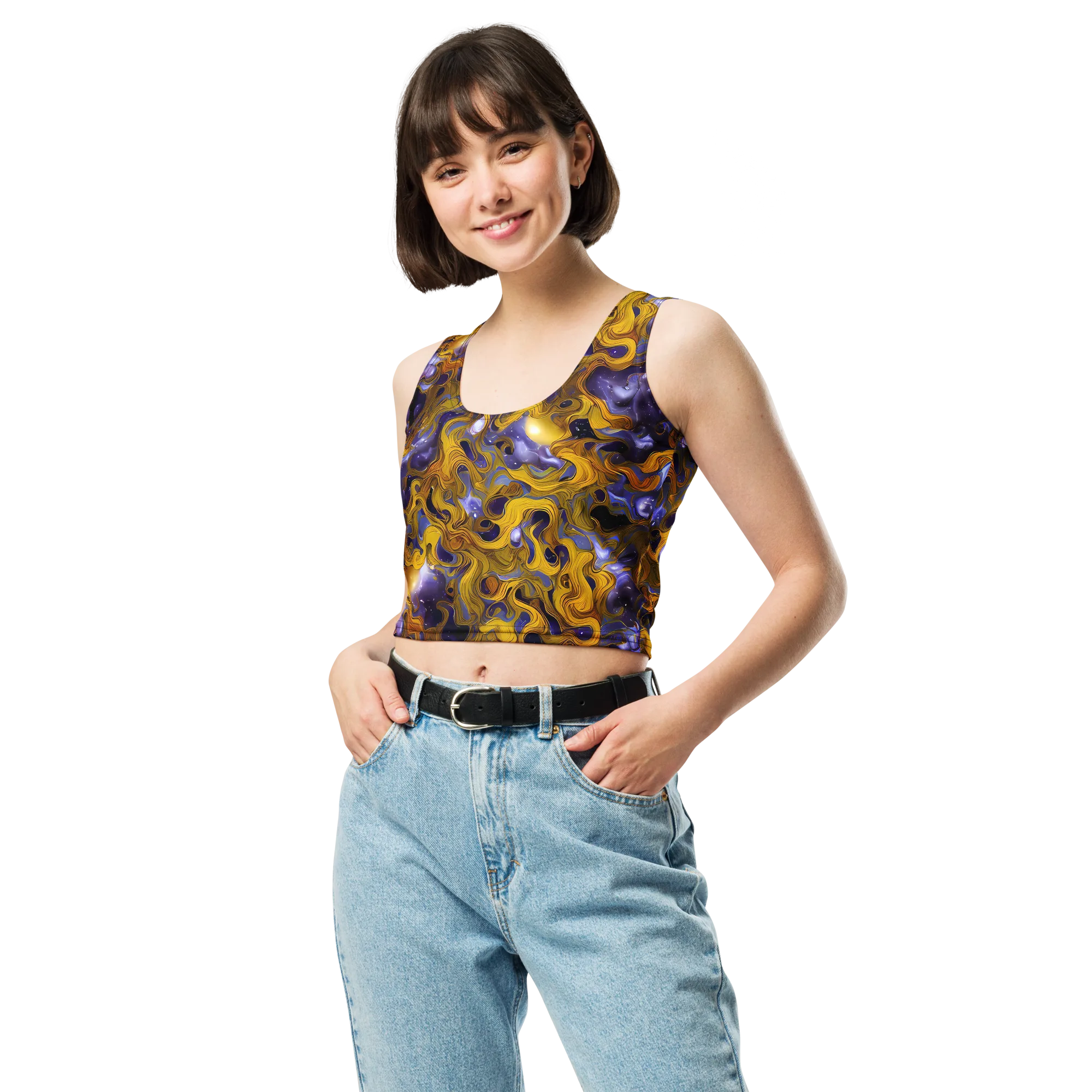 Aurum Eclipse on Crop Top — Front