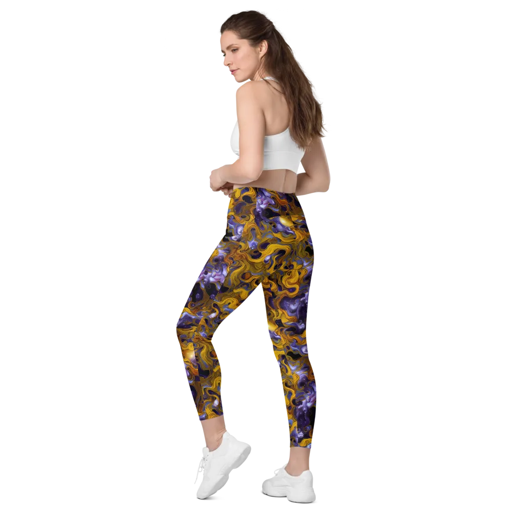 Aurum Eclipse on Leggings with Pockets — Left Back