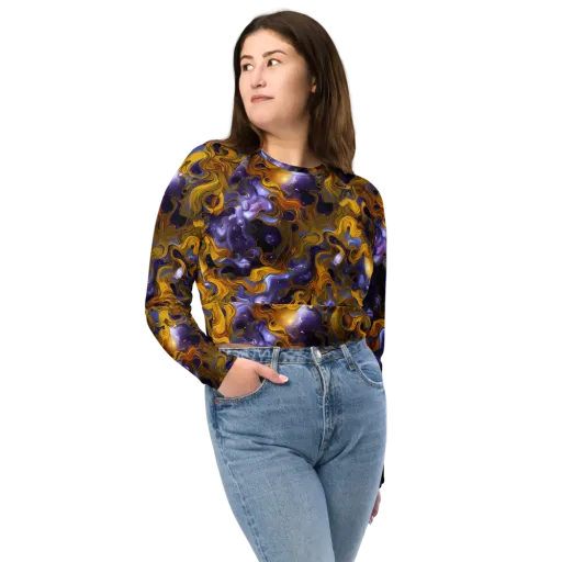 Aurum Eclipse on a Long Sleeve Crop Top
