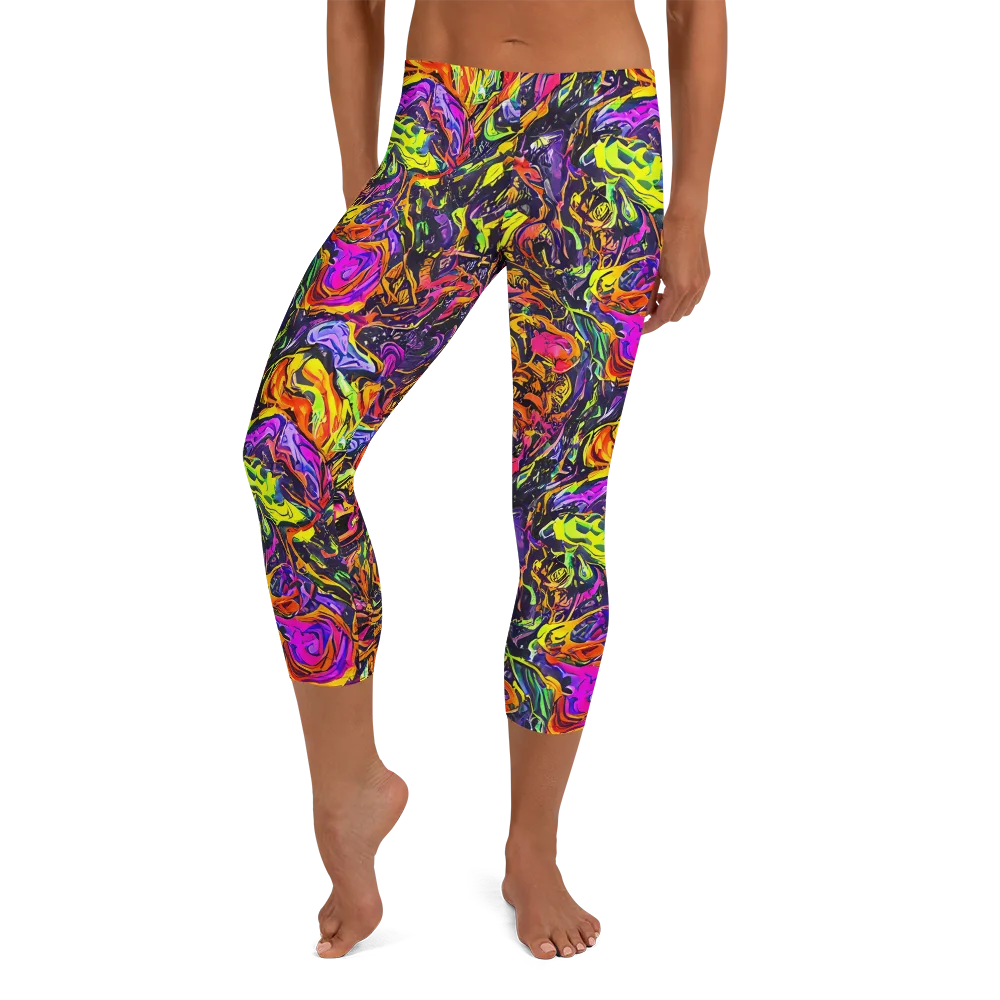 Ember Neon on Capri Leggings — Front