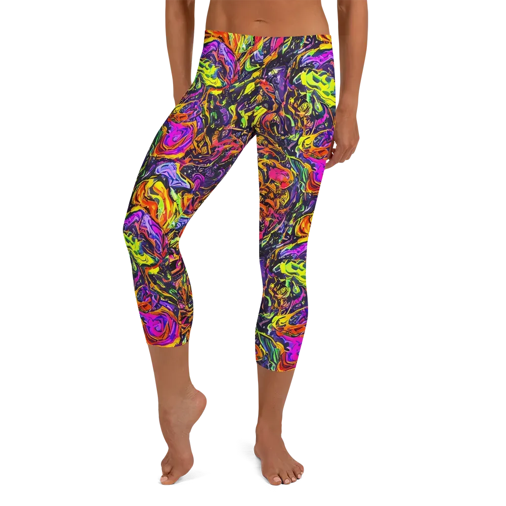 Ember Neon on Capri Leggings — Front