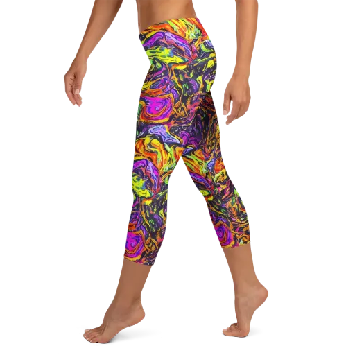 Ember Neon on a Capri Leggings