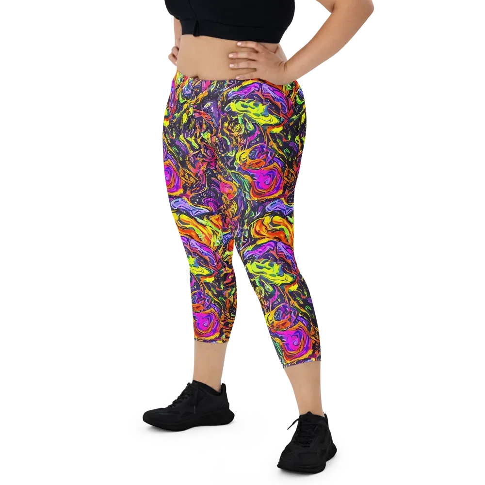 Ember Neon on Capri Leggings — Front