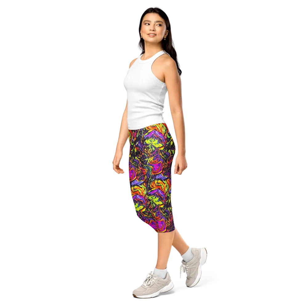 Ember Neon on Capri Leggings — Left Front