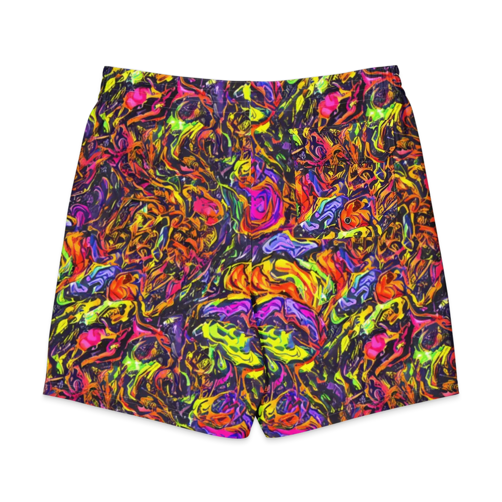Ember Neon on Men's Board Shorts — Back