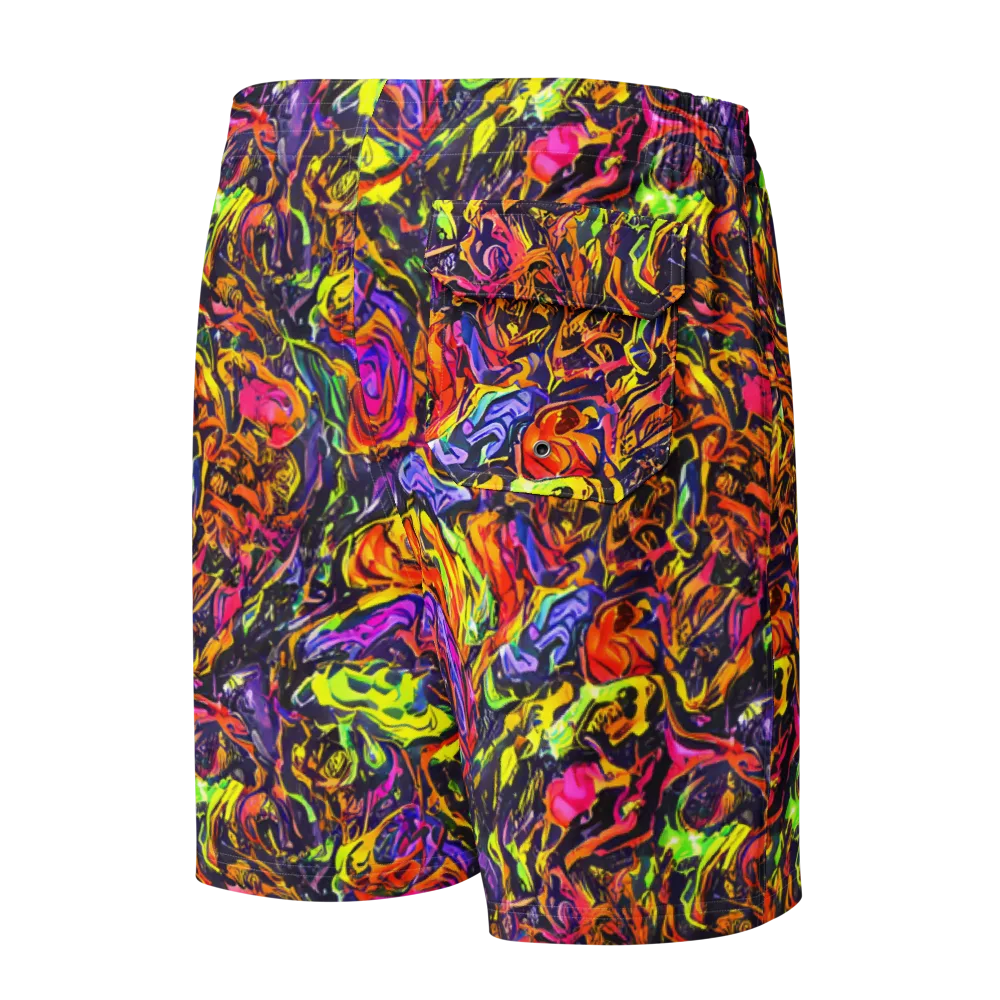 Ember Neon on Men's Board Shorts — Back