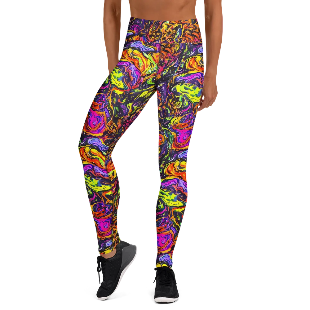 Ember Neon on Yoga Leggings — Front