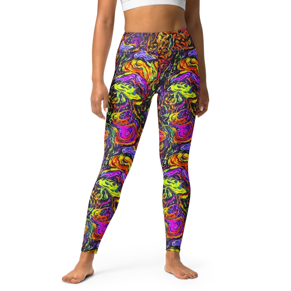 Ember Neon on Yoga Leggings — Front
