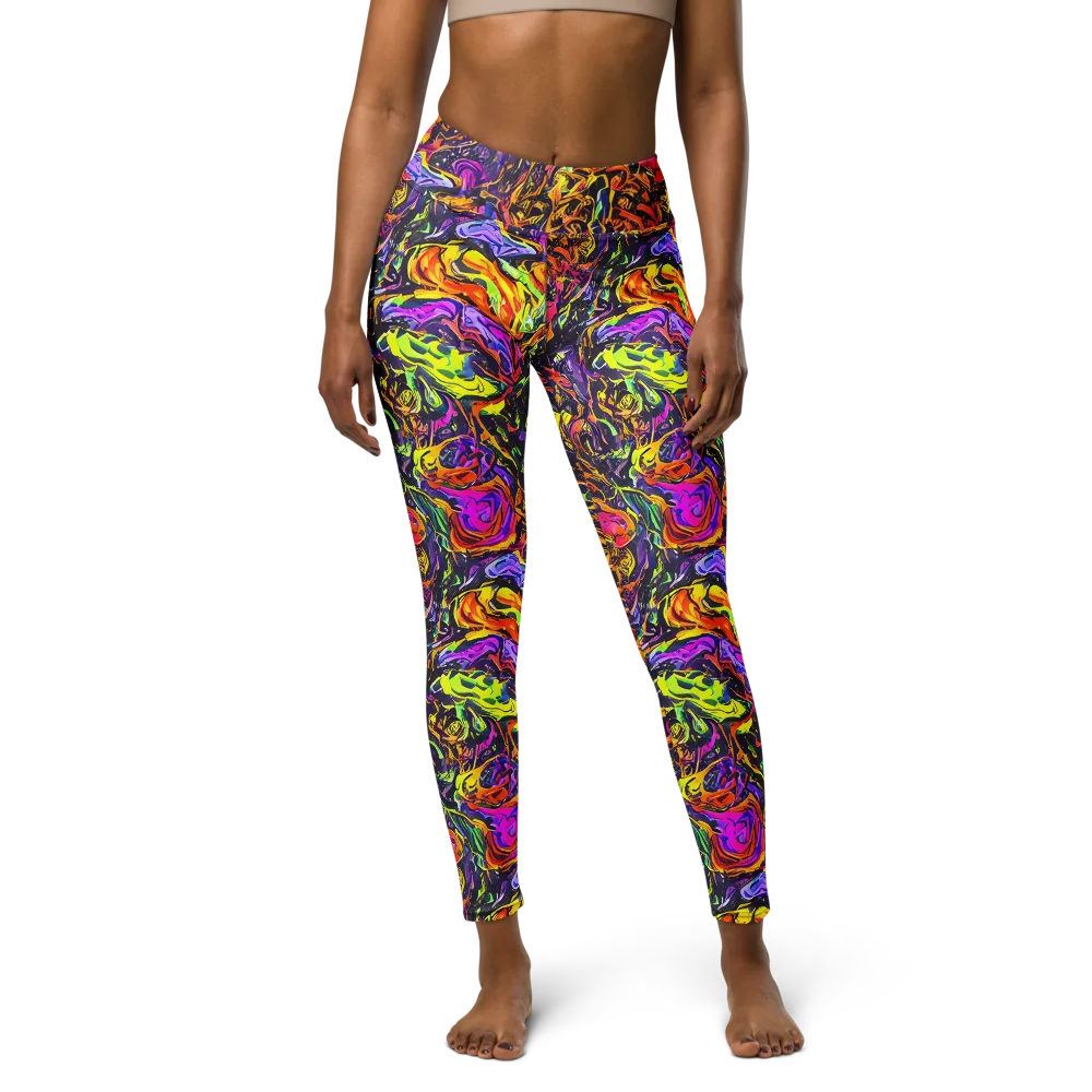 Ember Neon on Yoga Leggings — Front