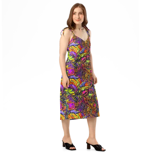 Ember Neon on a Slip Dress