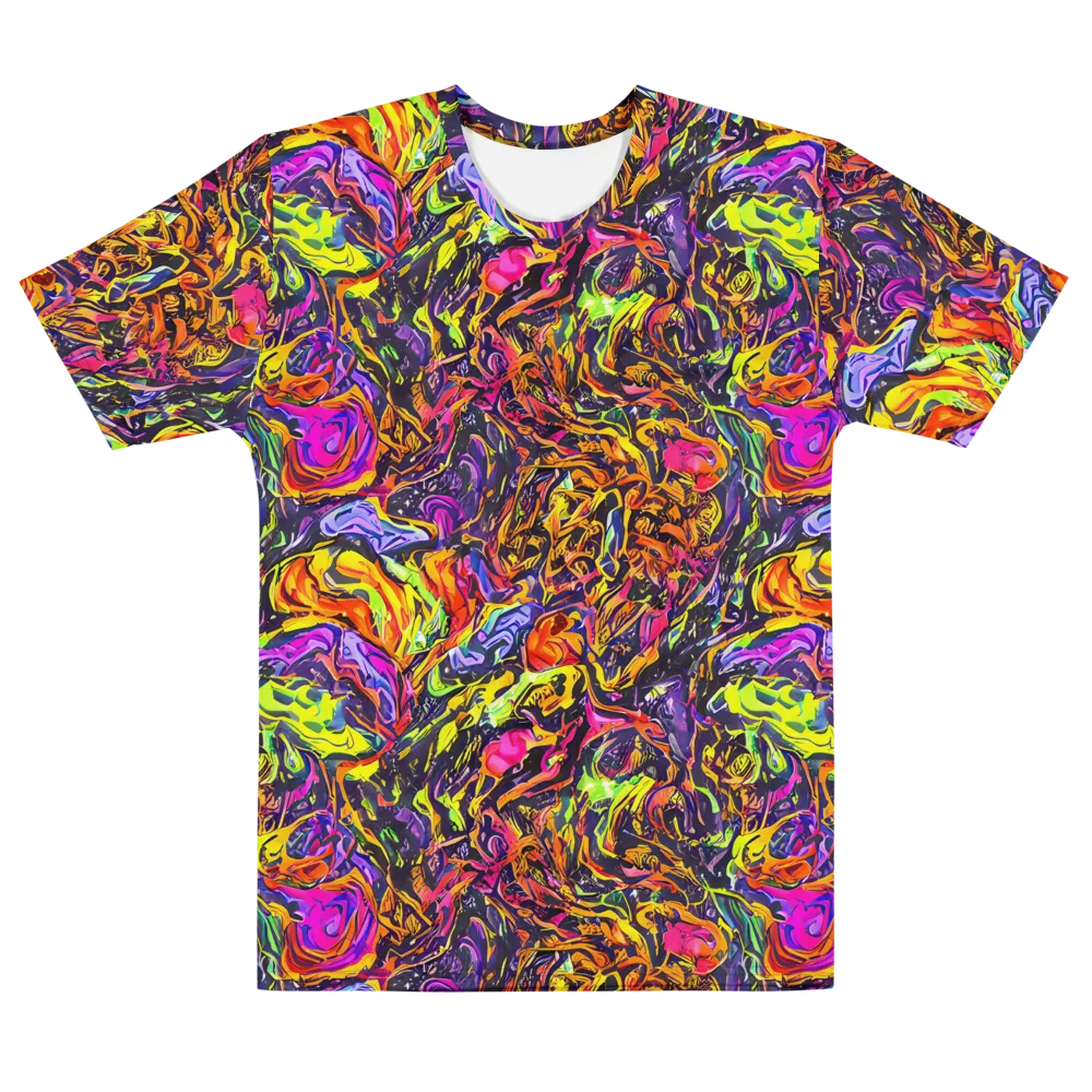 Ember Neon on Men's Cotton Crew Neck T-Shirt — Front