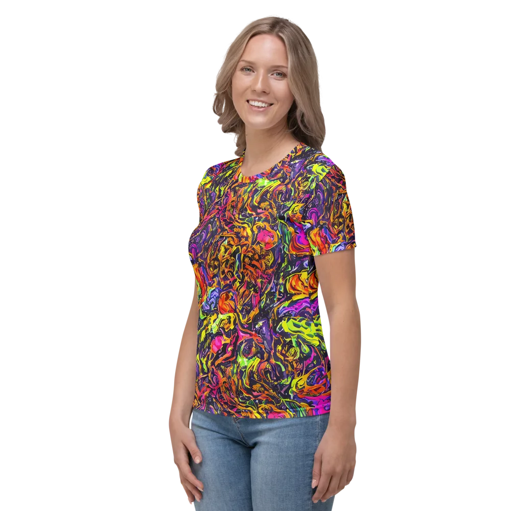 Ember Neon on Women's Crew Neck T-Shirt — Left