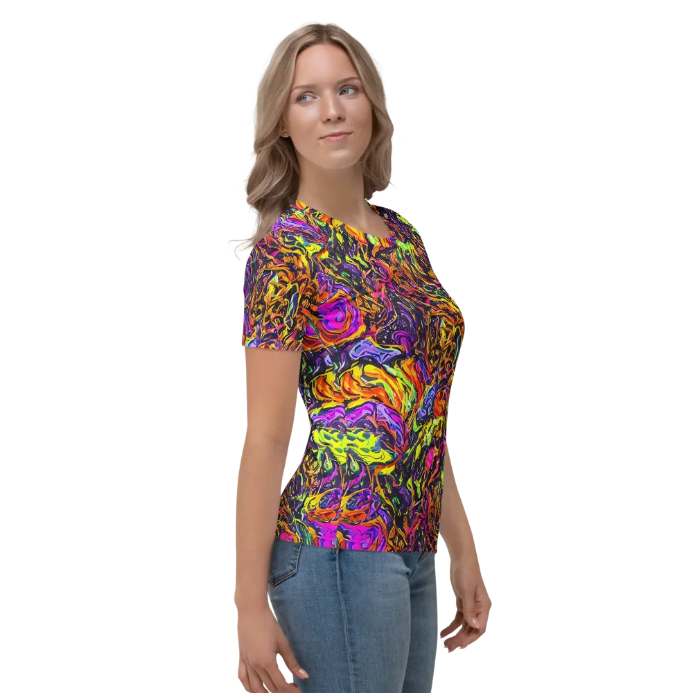 Ember Neon on Women's Crew Neck T-Shirt — Right