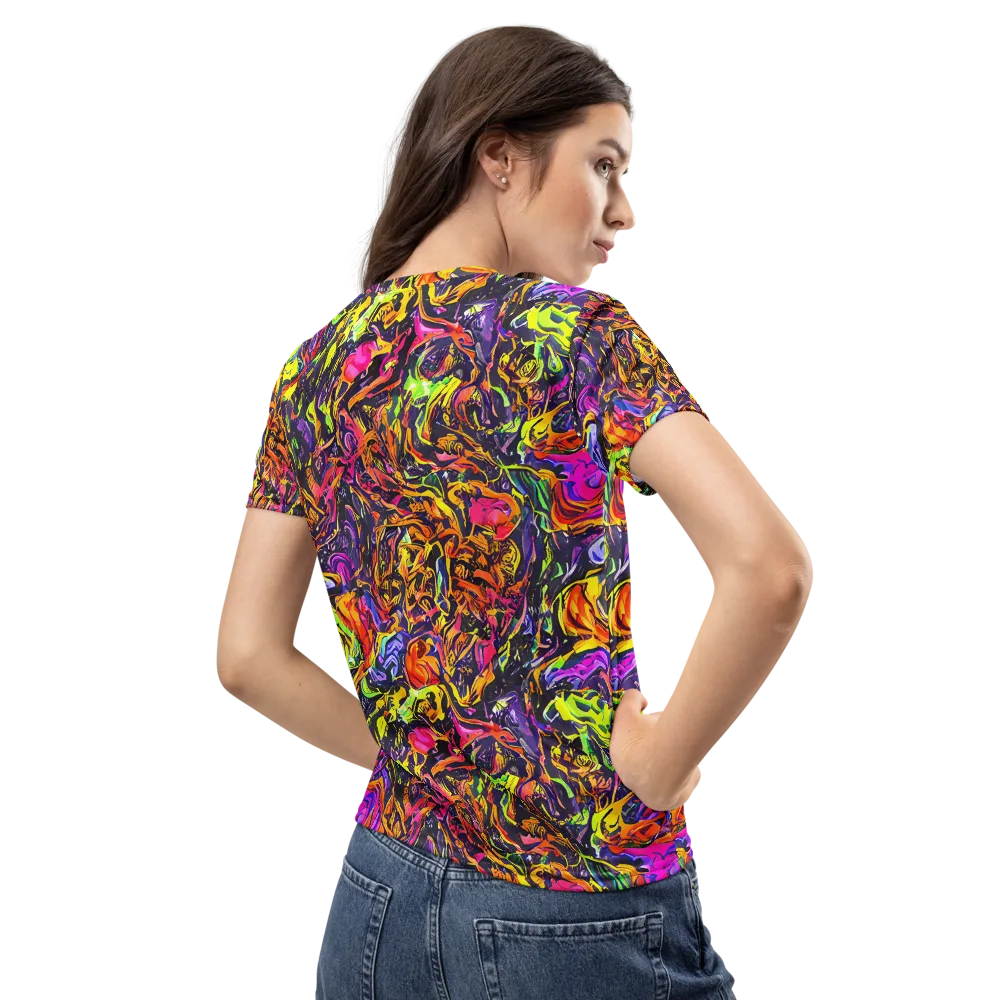 Ember Neon on Women's Crew Neck T-Shirt — Back