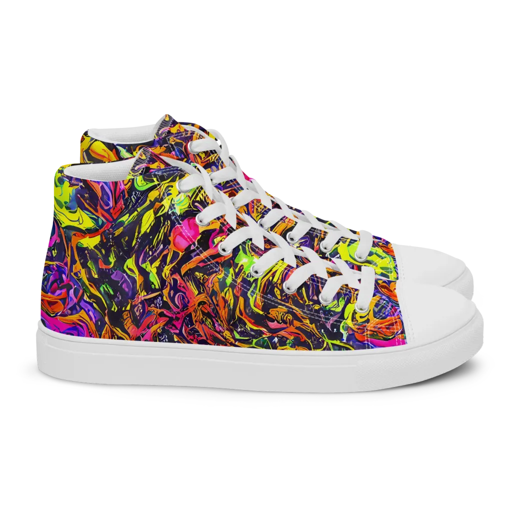 Ember Neon on Women's High Top Canvas Shoes — Right