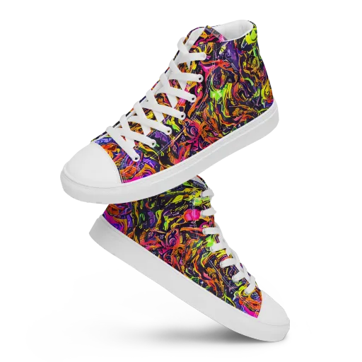 Ember Neon on a Women's High Top Canvas Shoes