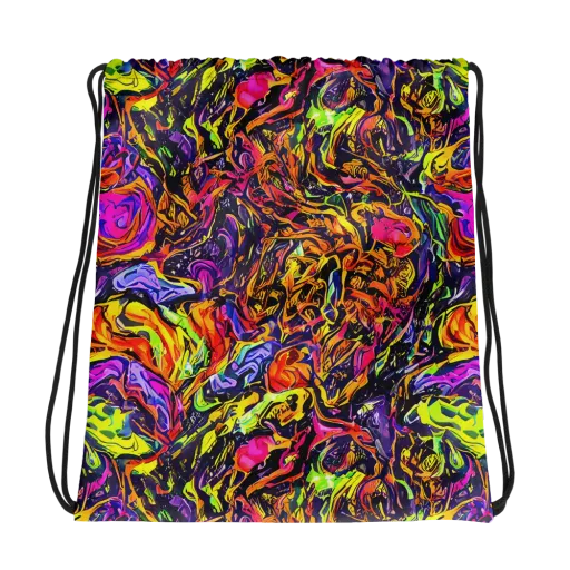 Ember Neon on a Drawstring Bag