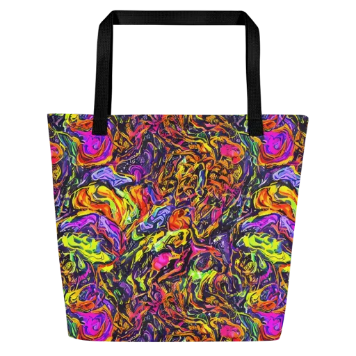 Ember Neon on a Large Tote Bag W/ Pocket