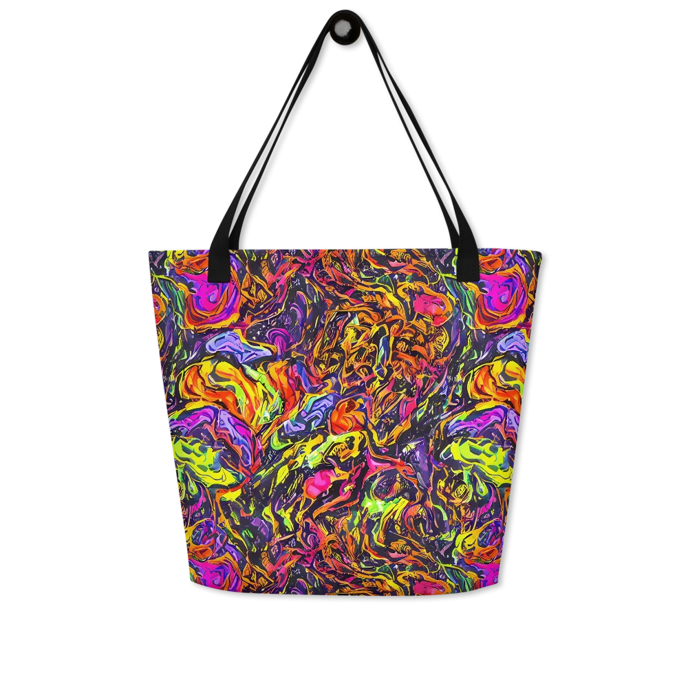Ember Neon on Large Tote Bag W/ Pocket — Front